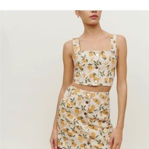 Reformation Chrissy Limoncello Two Piece Set 🍋